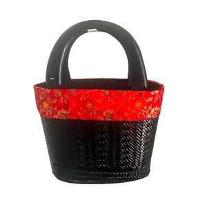 Tote Bag Bamboo Black Red Women